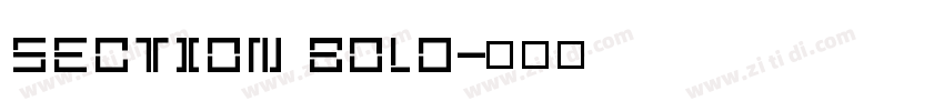 Section Bold字体转换